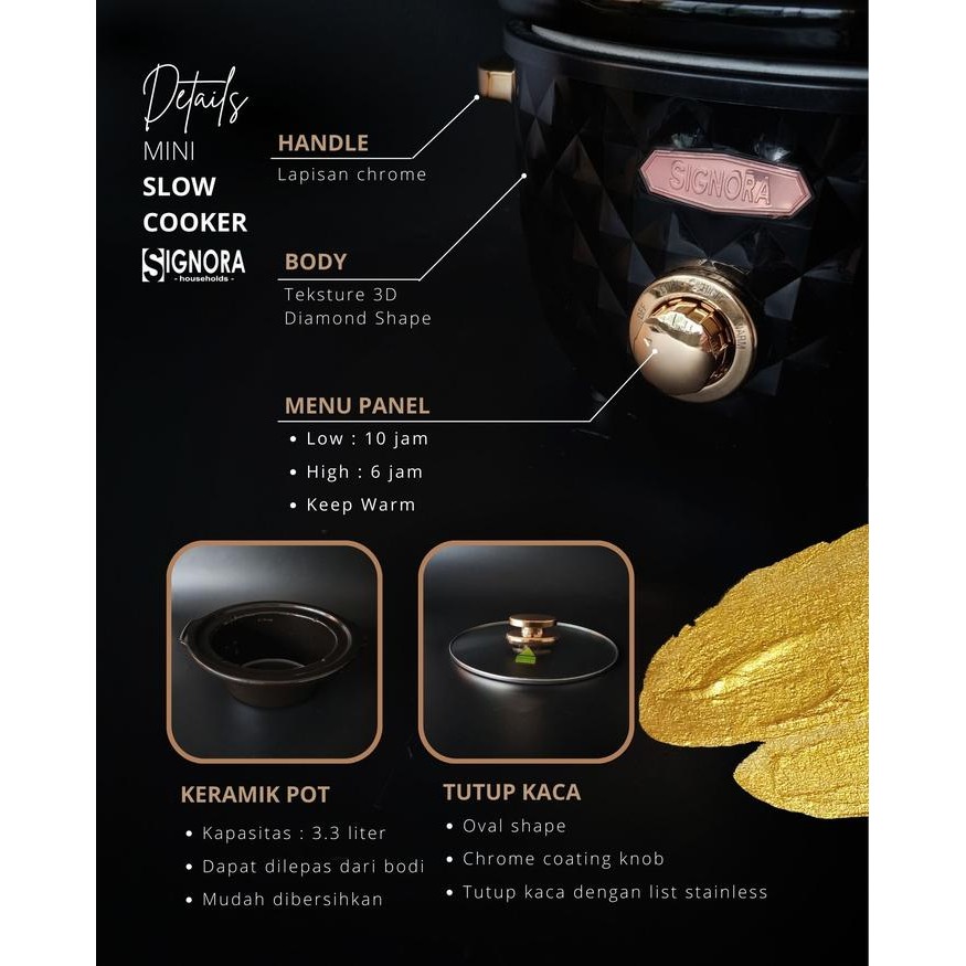 MINI SLOW COOKER SIGNORA ID OFFICIAL STORE