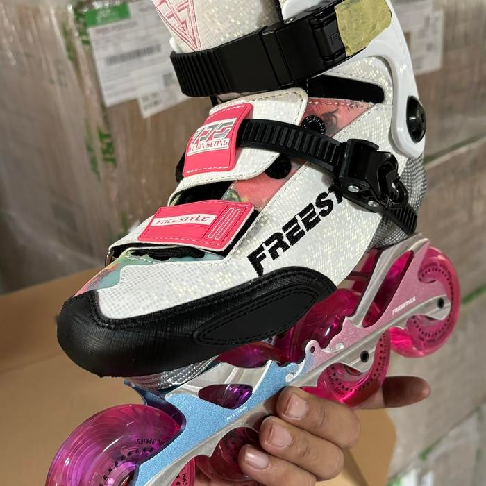 sepatu roda anak inline skate junior carbon freestyle yjs x5 pro