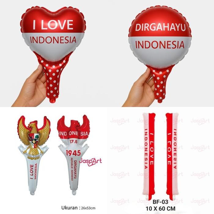 BALON PENTUNGAN FOIL HUT RI - BALON TEPUK PENTUNGAN DIRGAHAYU INDONESIA 17 AGUSTUS MERAH PUTIH