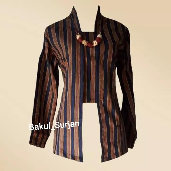 ORIGINAL Baju Kebaya Lurik Jawa Wanita lengan panjang / Kebaya motif lurik Asli Jawa / Baju AJawa /