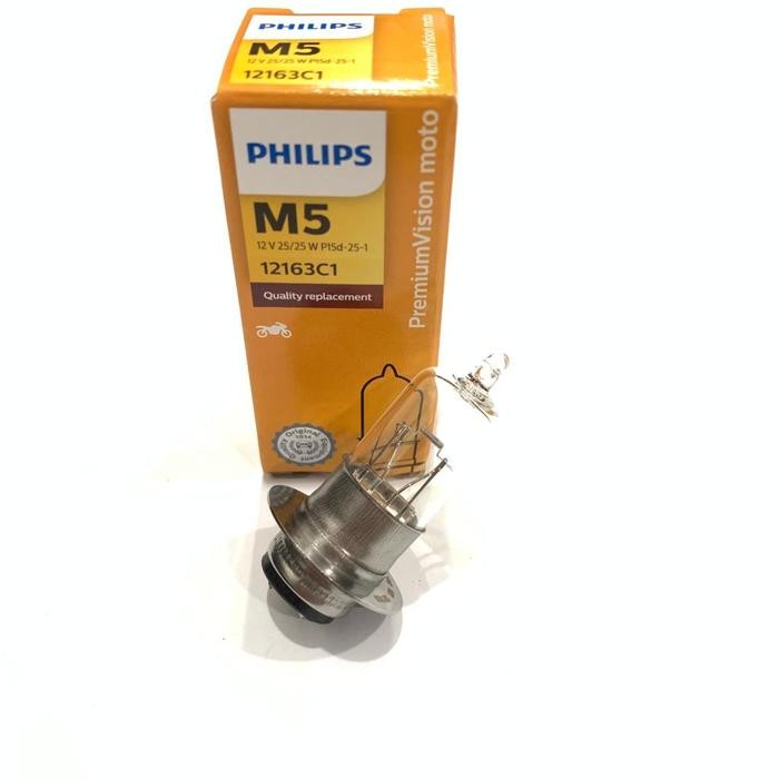 LAMPU DEPAN BOHLAM HALOGEN MOTOR PHILIPS ESSENTIAL MOTOR 18 25 35 WATT Motorcycle 30% LEBIH TERANG