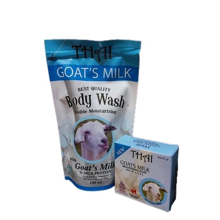 Terlaris Paket Mandi Bodywash Thai Goats Milk Sabun Susu Kambing Soap Perawatan Mencerahkan SALE