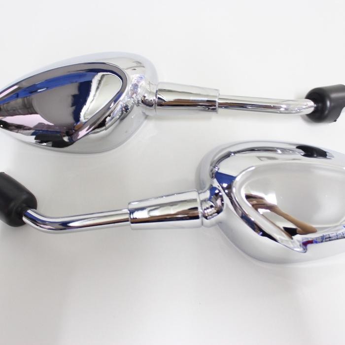 Promo Spion Model Vespa Black & Chrome Motor Bebek Dan Matic Universal Pcx Vario Scoopy Beat Satria