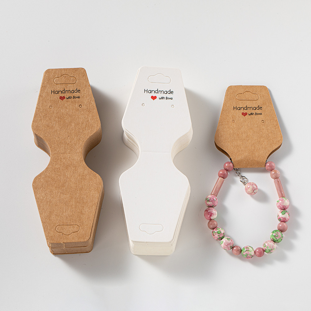 50Pcs 12x5cm Necklace Display Hanger Card Holder Stand For Keychain Bracelet HairBand Jewelry Packag