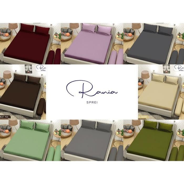 Kintakun - Rania Sprei Polos Single Dan Double Set Ukuran 90X200, 100X200, 120X200, 160X200 180X200