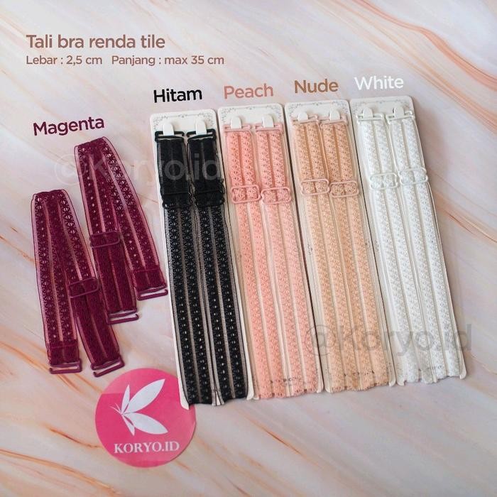 PROMO Tali BH Bra Renda Tile Korean Strap Lebar 2.5cm