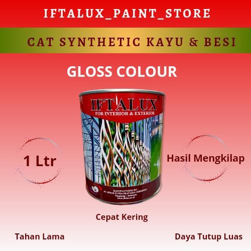 Cat Minyak Kayu Besi IFTALUX PAINT 1 LTR/ Hitam Kilap & Putih Kilap
