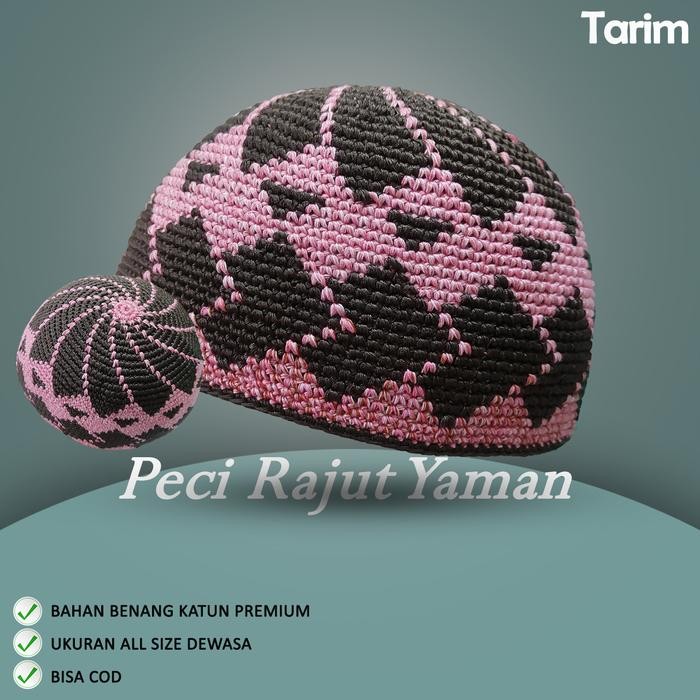 DISKON Peci Rajut Yaman Motif ACEH - Peci Rajut Aceh - Rajut Baceno READY STOCK