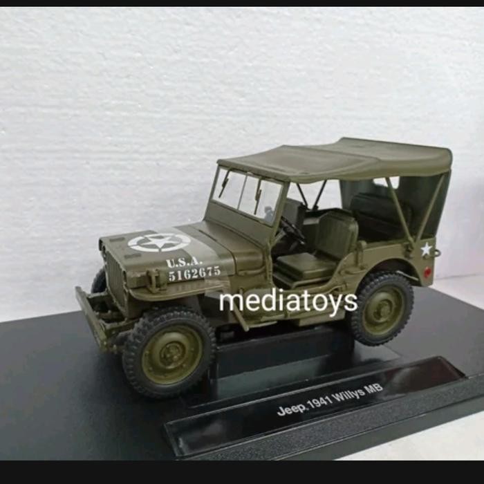 Diecast Welly Skala 1:18 Jeep 1941 Willys Mb