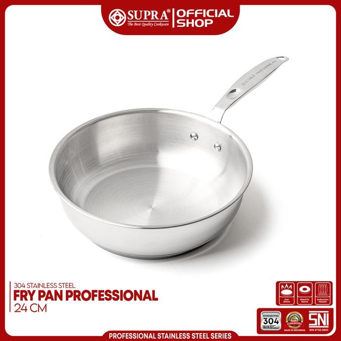 megj- Supra Panci Stainless Steel Sus 304 Frypan 24 Cm Professional Series
