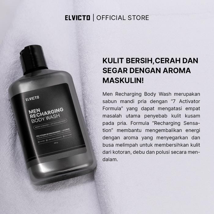 5mr0- Elvicto Paket Body Care Pria Get 2Pcs Body Serum & Body Wash