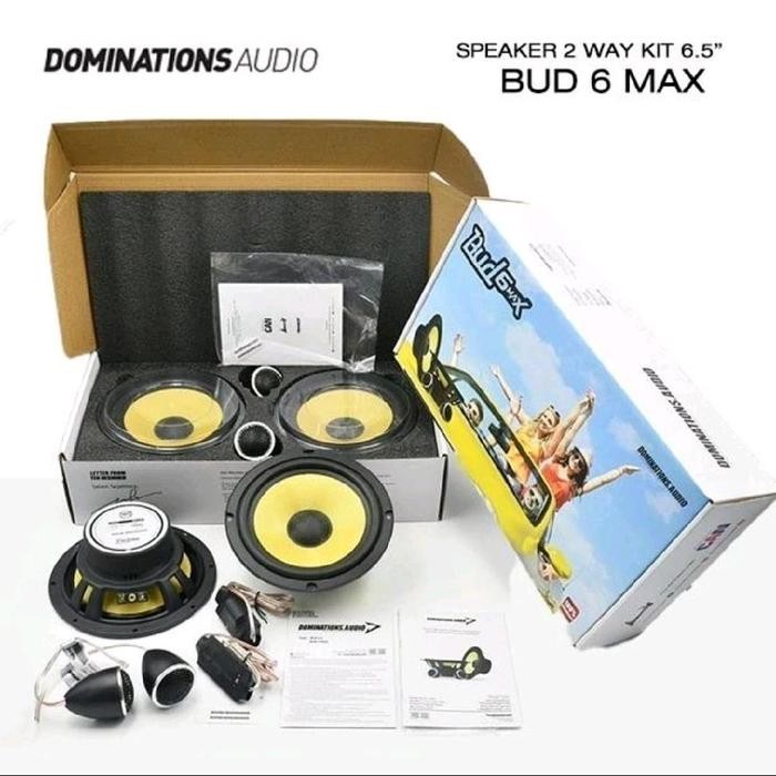 Speaker 2 Way Domination Bud 6 Max ukuran 6,5 inch kevlar