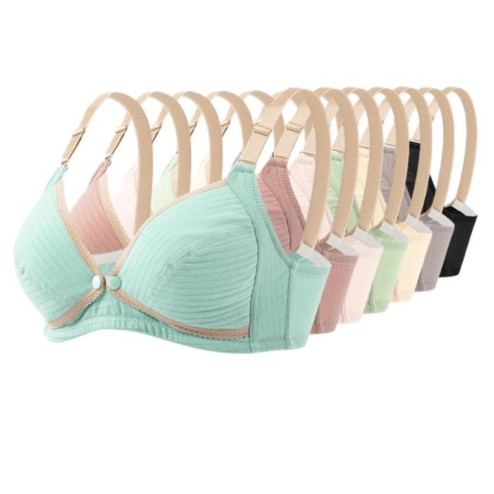 Momiasi Maternity - Bra Menyusui Jumbo Bh Kancing Depan Tanpa Kawat Brafeeding Bra Menyusui Tanpa