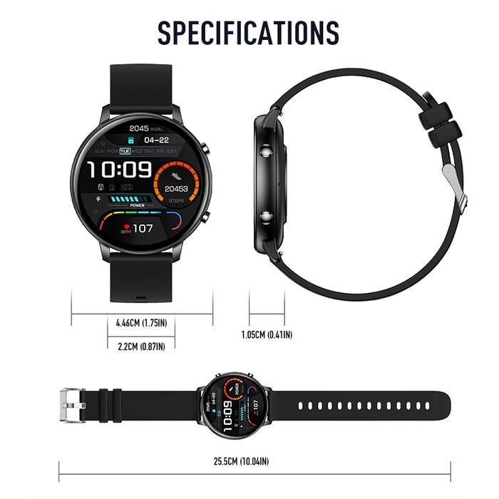 Aolon Gtr Original Smartwatch Bluetooth Call Jam Tangan Pria Wanita Touch Screen Sports Fitness