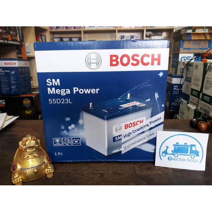 Aki Mobil Mitsubishi Mirage 55D23L Bosch Aki Kering