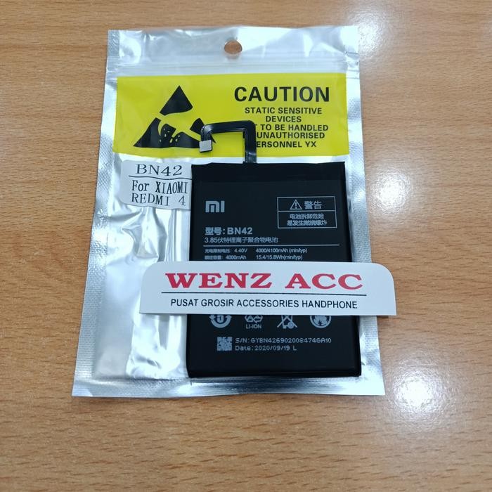 Baterai batre Xiaomi Redmi 4 BN 42 BN42 Original