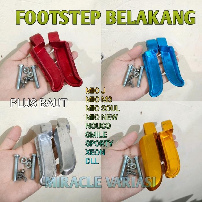 TERMURAH FOOTSTEP BELAKANG STEP MIO J MIO M3 MIO SMILE XEON SPORTY DLL FOOT STEP VARIASI MOTOR
