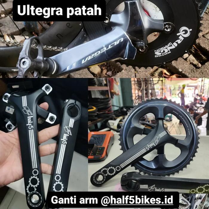 Baru Crank Arm Bcd 110 4 Lubang Arm 170Mm For Chainring Shimano Ultegra 105 Tiagra Sora 2 Speed Gt