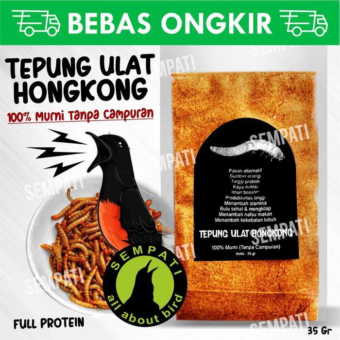 SEMPATI TEPUNG ULAT HONGKONG PAKAN BURUNG