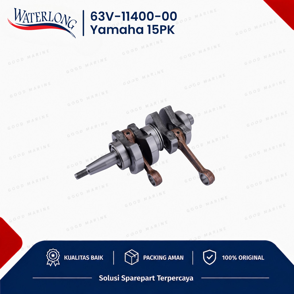 63V-11400-00 CRANKSHAFT ASSY KRUK AS YAMAHA 15PK SPAREPART MESIN TEMPEL OUTBOARD WATERLONG