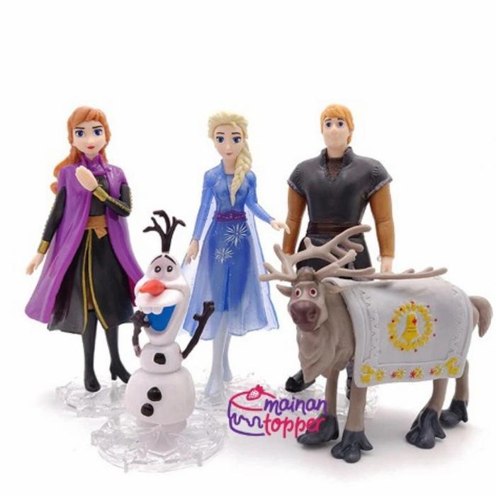 TERBARUU 1 set Topper Frozen Elsa, Hiasan Kue Frozen Elsa, Mainan Frozen Elsa