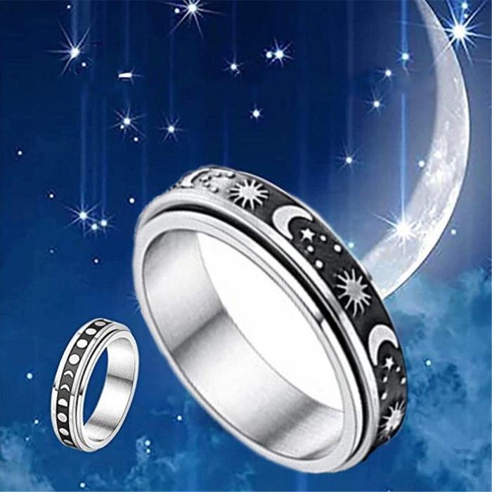 NEW JONY GIFT ROTATE FREELY UNI ANXIETY RING FIGET SPINNER RING
