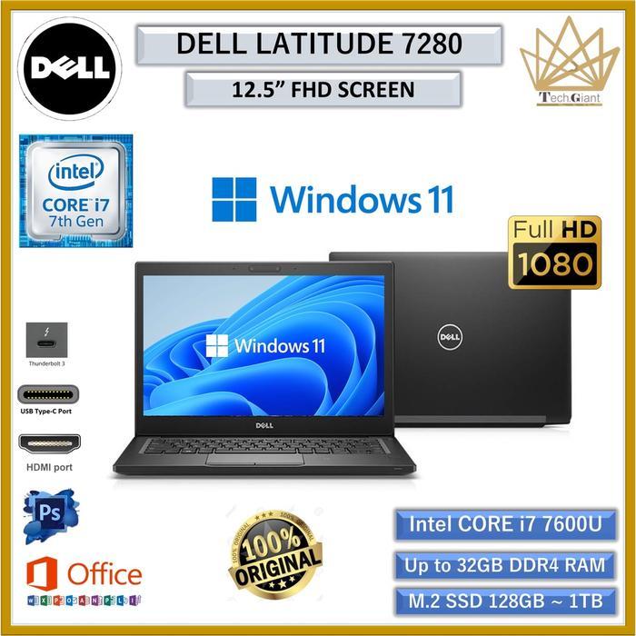 LAPTOP GAMING MURAH ! DELL 7280 i7 7TH 16GB/512GB SSD SLIM N ELEGAN OK - 7280 i5 6TH, 16gb/1tb ssd