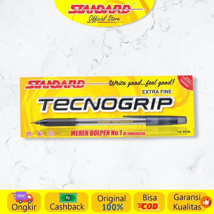 Standard - Pulpen Tecnogrip 0.4 ( Alat Tulis / Pen / Ballpoint / Pena )
