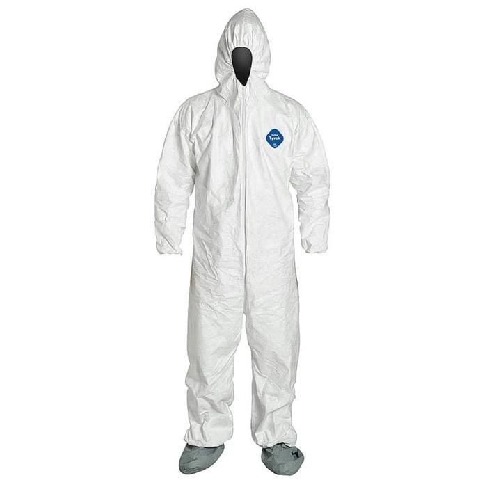 Coverall Sekali Pakai Bahan Tyvek Pelindung Partikel Ukuran S