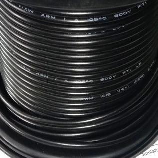 "New" kabel AWG12 AWG 12 diamater serabut 4mm made in JAPAN Hitam per meter