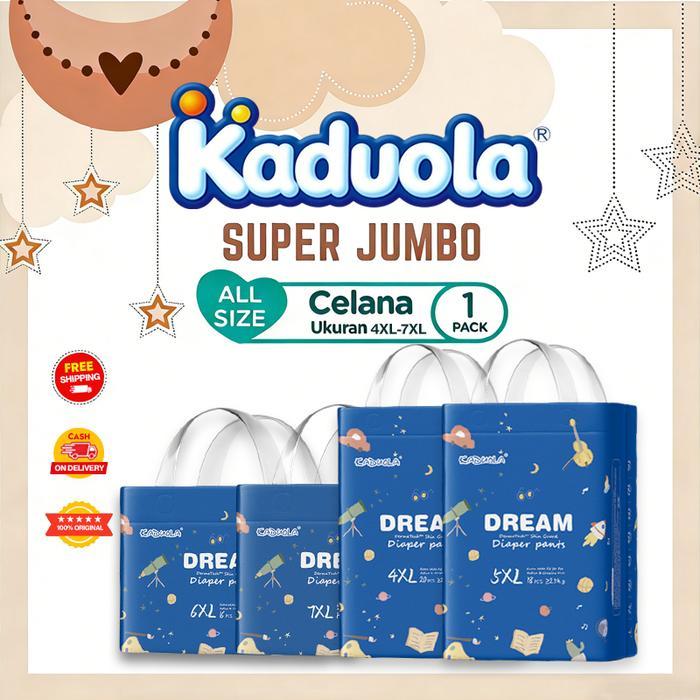 Popok Bayi Kaduola Premium 4XL-7XL untuk Bayi Gemuk 13kg+Super Penyerap 1000mlAnti Bocor & Bernapas