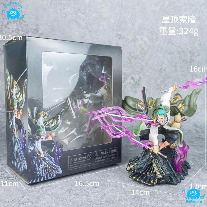 Ready Pajangan Action Figure Zoro Atap Sauron Original Anime One Piece Luffy Roronoa Zoro Pvc