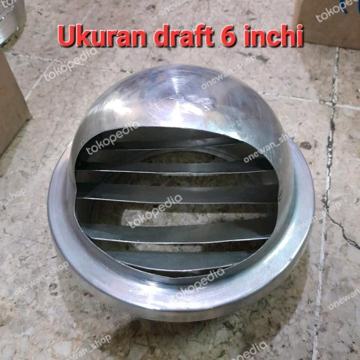 Hemat Grill Cover Exhaust Flexible Ducting 6 Inc Pan Klep 6'' Tutup Ducting Terlariss 