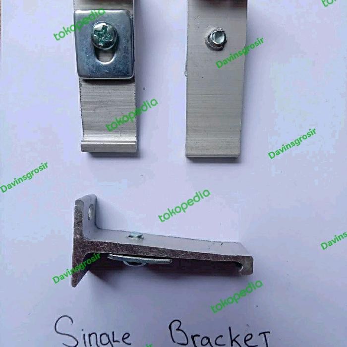 Single Cket Kaki Rel Gorden Alumunium Kotak / Oval