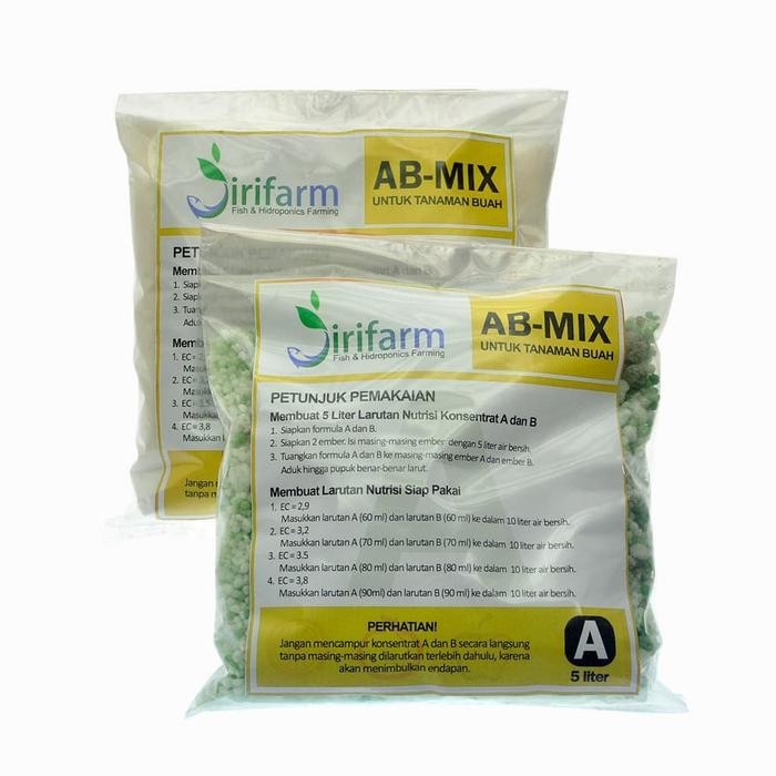 

Promo Paket Pupuk Ab Mix / Nutrisi / Pupuk Hidroponik Buah 5 Liter 8 Set Sale