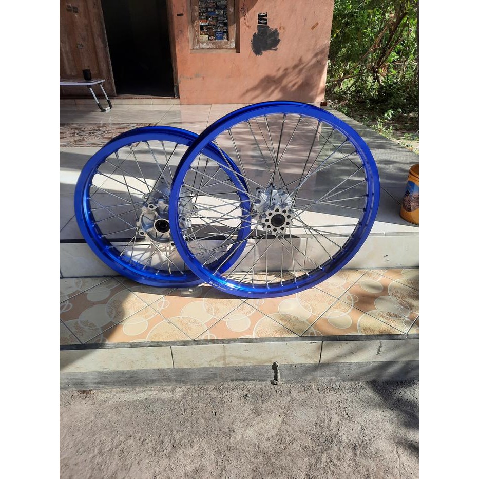 Roda Set Crf 18/21 Tanpa Ban Velg Warna Biru