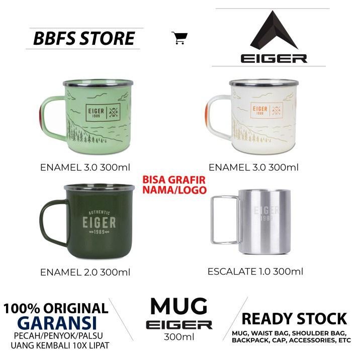 EIGER Original enamel mug 3.0 stainless 300ml gelas adventure