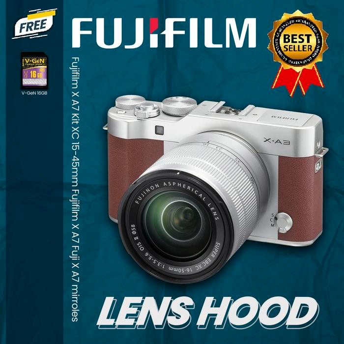 Fujifilm X A7 Kit XC 15-45mm Fujifilm X A7 Fuji X A7 mirroles Shopeseler