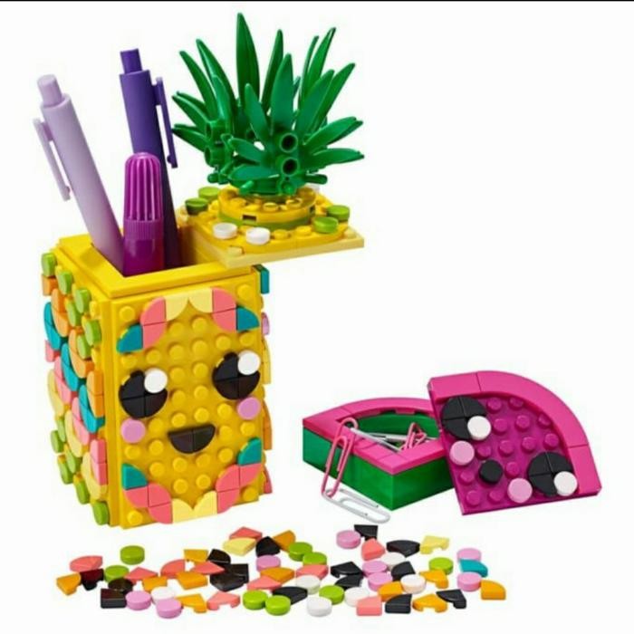 

LEGO DOTS PINEAPPLE PENCIL CASE HOLDER BLOCKS ORIGINAL / TEMPAT PENSIL
