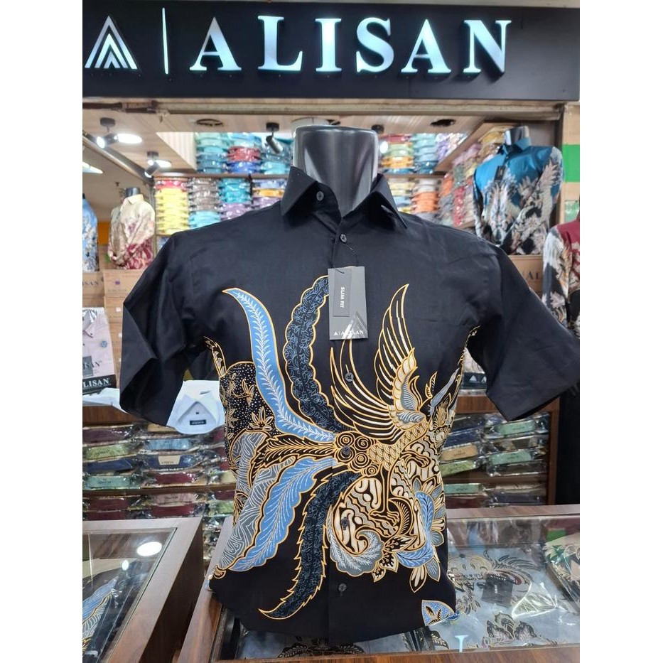 Pilihan- Alisan Original Kemeja Batik Lengan Pendek - // Hitam //