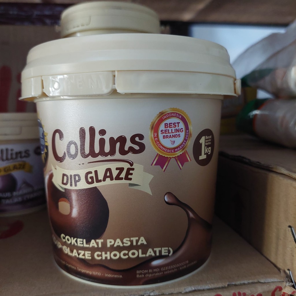 

Collins Dip Glaze Chocolate/Cokelat Kemasan 1 kg