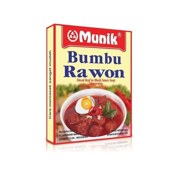 

Stok Baru MUNIK BUMBU RAWON 125 GRAM