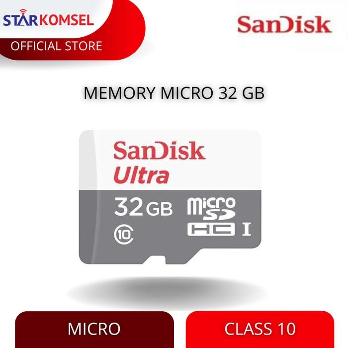 Terbaik Memory Micro Sandisk 32Gb Original (Memory Hp / Memori Kamera) 100% Ori