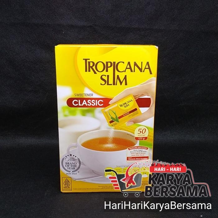 

TERLARIS TROPICANA SLIM SWEETENER CLASSIC 50'S READY STOCK