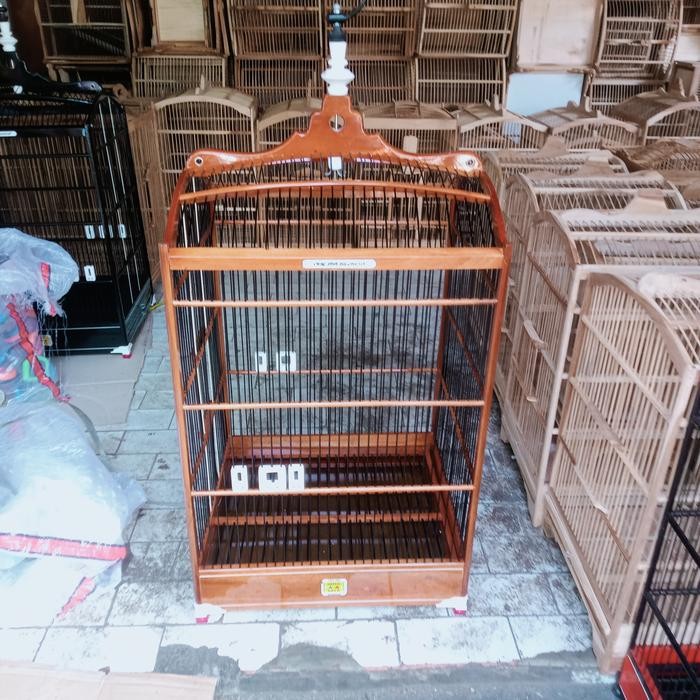 sangkar/kandang kotak oriq No 2 coklat tua terbaru (gojek/grab)