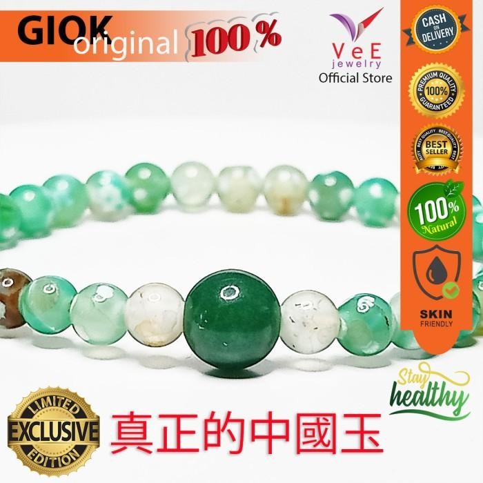 Gelang Tasbih 33 Butir Batu Giok Cina Asli 6mm - VeE Bracelet Batu