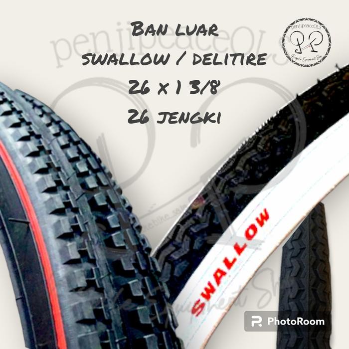 Pilihan- Ban Luar Swallow 26X1 3/8 Ban Sepeda Jengki Ban 26 X 1 3/8 Delitire