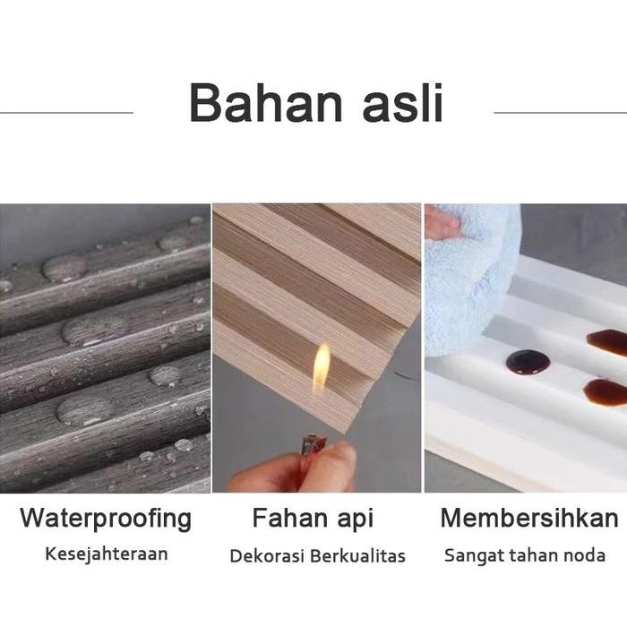 Wallpanel Wall Wpc Wood Panel Wpc Pvc Kayu Dinding Ukuran 2,9 Meter Wall Panel Pvc Ruang Tv Bisa