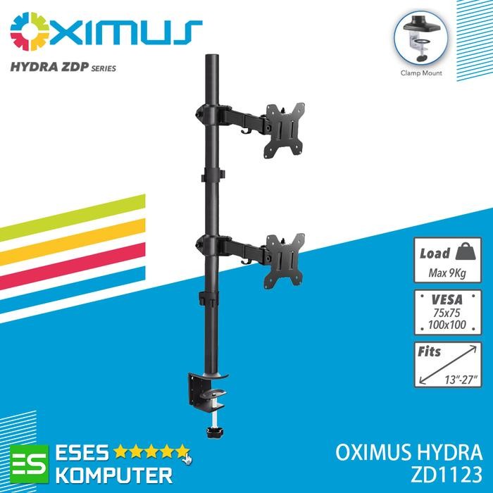 Bracket Monitor OXIMUS HYDRA ZD1123 Dual Monitor LCD LED Jepit Meja