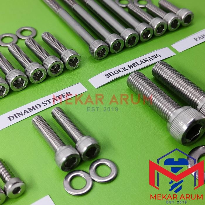 Baut Set Cvt Suzuki Skywave 125 Kunci L Stainless Steel